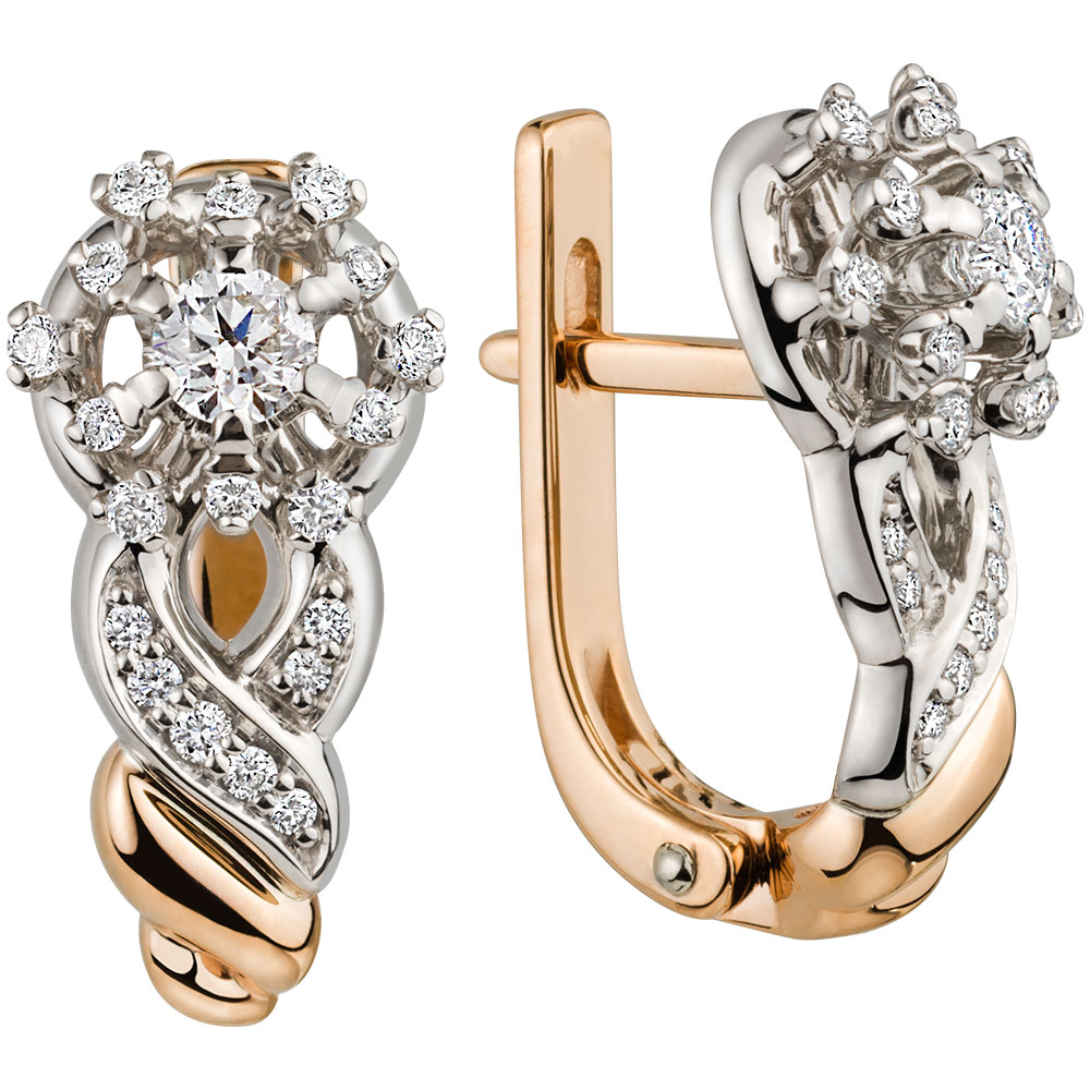Серьги из золота с бриллиантами Зс-2394 Серьги (Au 585)