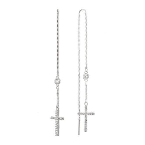Серьги из серебра длинные 22С134394 Серьги (Ag 925)