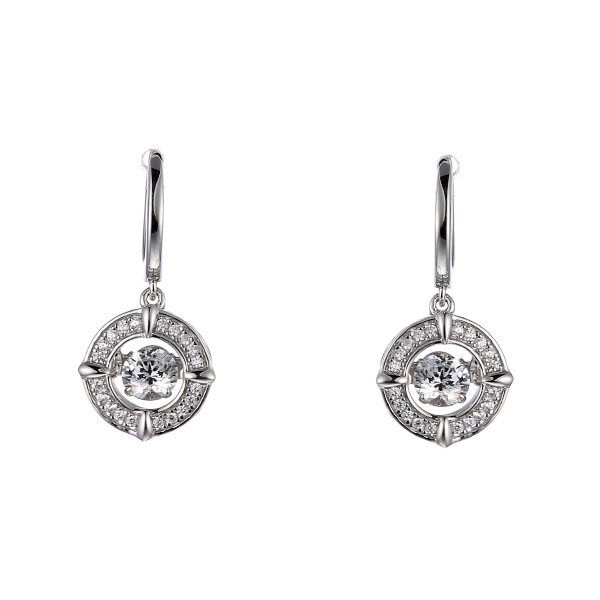 Серьги из серебра с кубическим цирконием 8590001064816 Серьги (Ag 925)