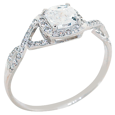 Кольцо из белого золота с фианитами SWAROVSKI Т307017705 Кольцо (Au 585)