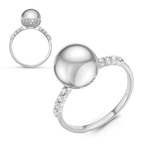 Кольцо из серебра с фианитами  с115926 Кольцо (Ag 925)