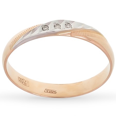 Кольцо из золота с бриллиантами 1-102-30g Кольцо (Au 585)