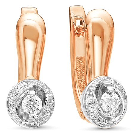 Серьги из золота c бриллиантами 02-1511 Серьги (Au 585)