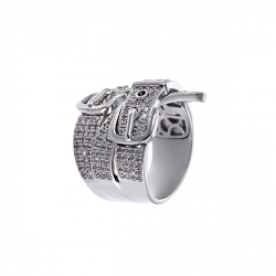 Кольцо из серебра с кубическими циркониями 5570008088603 Кольцо (Ag 925)