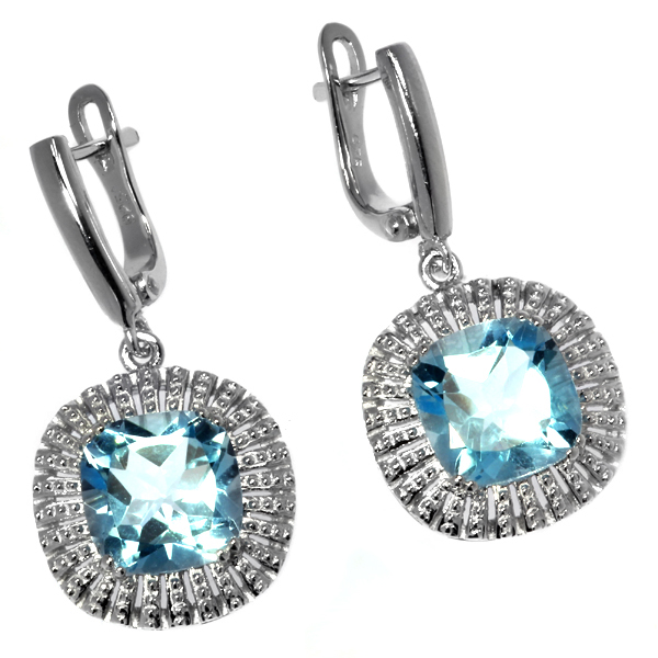 Серьги из серебра с топазами 2830005040601 Серьги (Ag 925)