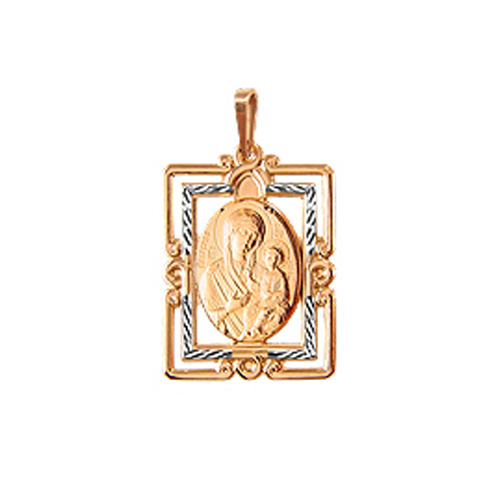 Подвеска-икона из золота "Божия Матерь Иверская" 10732 Подвеска икона (Au 585)