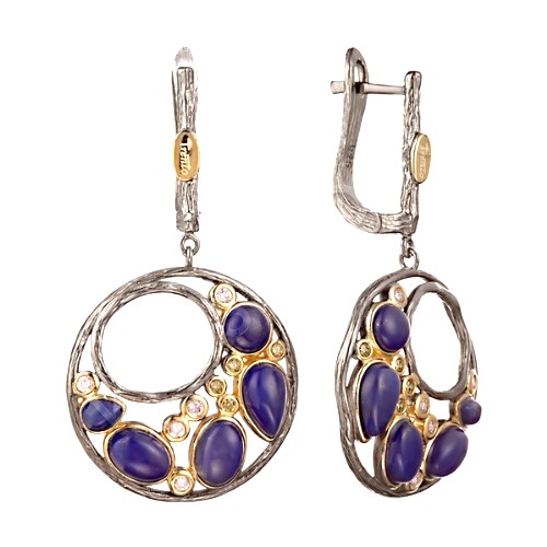 Серьги из серебра с лазуритом 16С125286 Серьги (Ag 925)