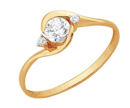 Кольцо из золота с фианитами SWAROVSKI К1326219 Кольцо (Au 585)