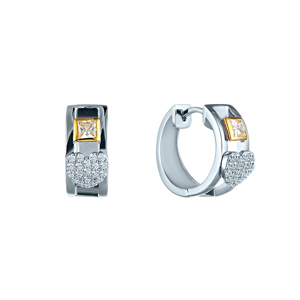 Серьги из серебра с кубическим цирконием 0100024106509 Серьги (Ag 925)