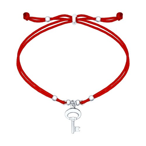 Браслет из серебра с текстилем 94050375 Браслет (Ag 925)