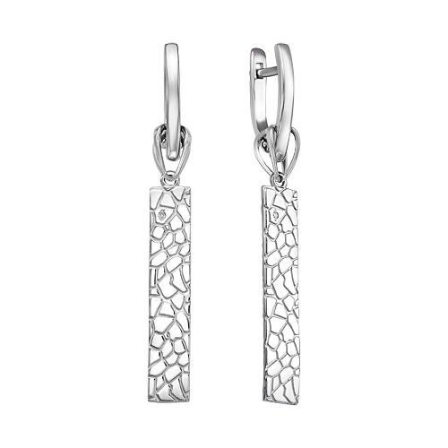 Серьги из серебра с бриллиантами С610-5954 Серьги (Ag 925)