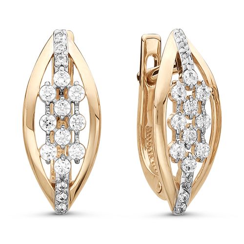 Серьги из золота с фианитами С132-2855 Серьги (Au 585)