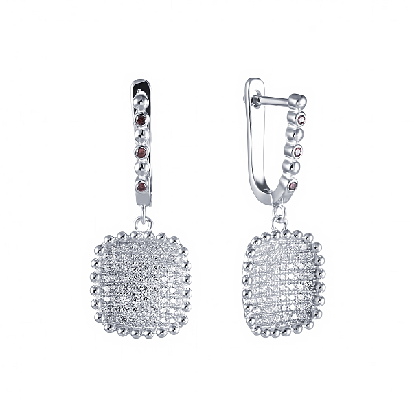Серьги из серебра с кубическим цирконием 1880002034804 Серьги (Ag 925)