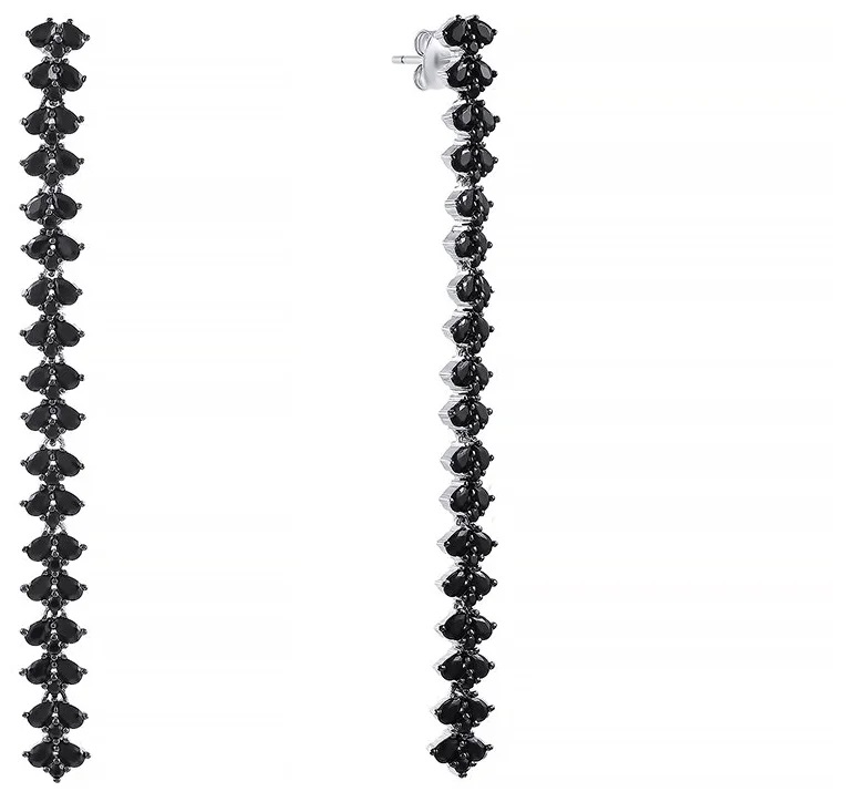 Серьги из серебра со шпинелью длинные RY188-11-1490-1 Серьги (Ag 925)