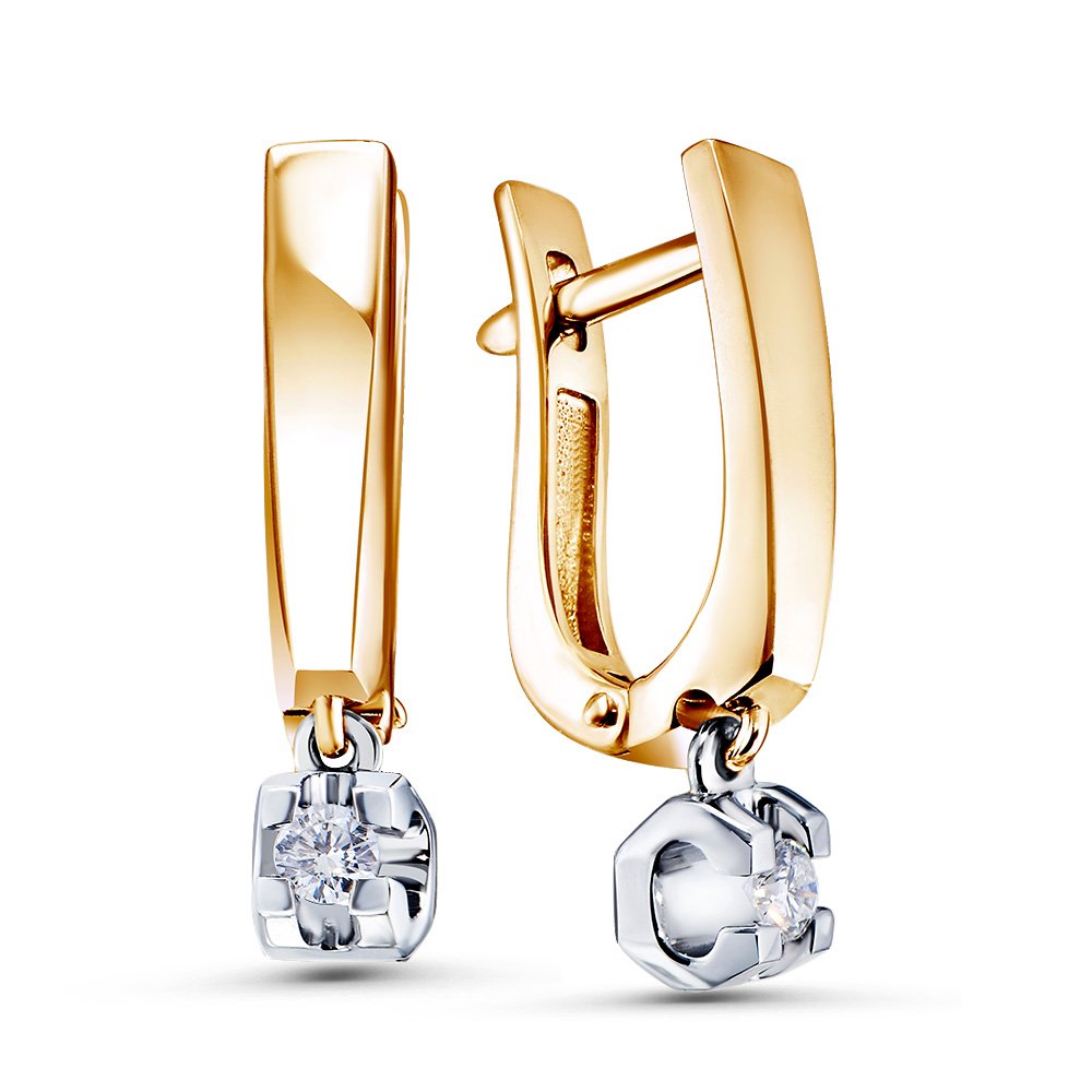Серьги из золота с бриллиантами 1155-2120 Серьги (Au 585)