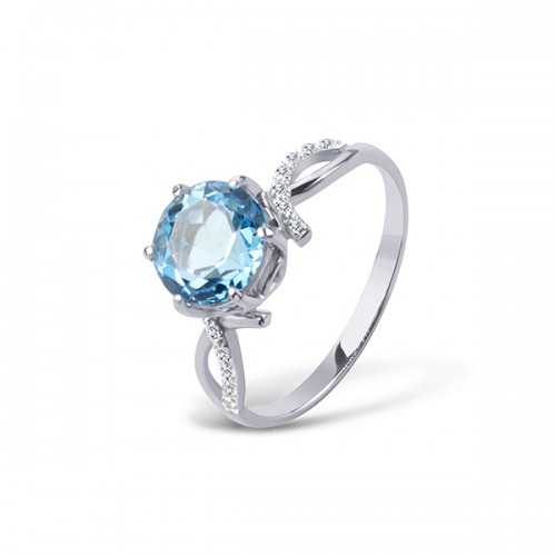 Кольцо из серебра с фианитами  00002-115 Кольцо (Ag 925)