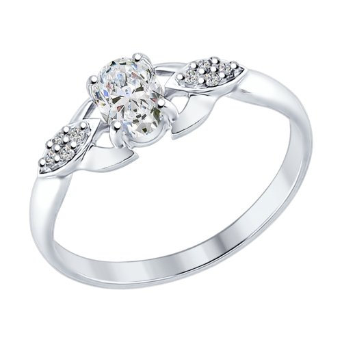 Кольцо из серебра с фианитами  94012224 Кольцо (Ag 925)