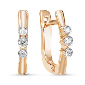 Серьги из золота c бриллиантами БР120886 Серьги (Au 585)