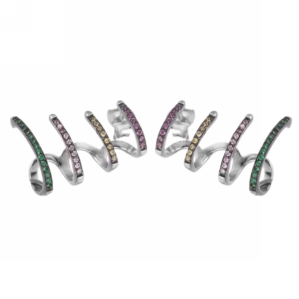 Серьги из серебра с кубическим цирконием 2260006019903 Серьги (Ag 925)