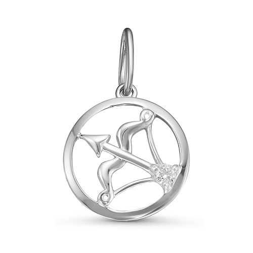Подвеска из серебра знак зодиака Стрелец с035818 Подвеска зодиак (Ag 925)