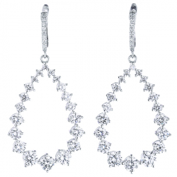 Серьги из серебра с кубическими циркониями 2860007032913 Серьги (Ag 925)