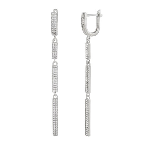 Серьги из серебра с кубическим цирконием B14285-E Серьги (Ag 925)