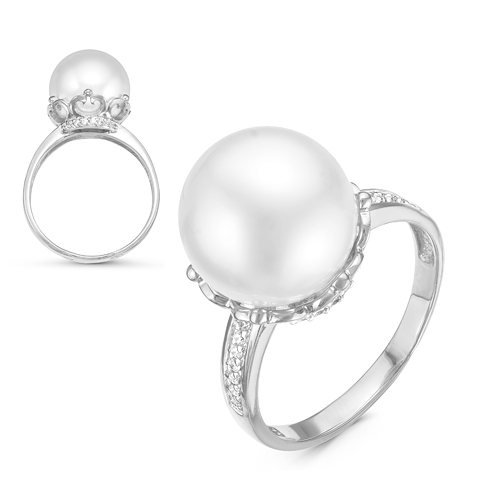 Кольцо из серебра с жемчугом SWAROVSKI с115795 Кольцо (Ag 925)