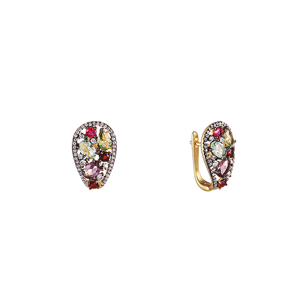 Серьги из серебра с кубическим цирконием 1220004011406 Серьги (Ag 925)