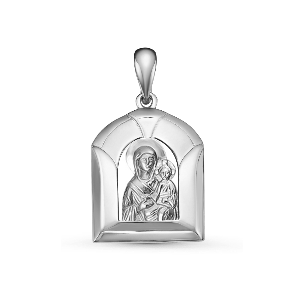 Подвеска икона из серебра Божья Матерь Казанская с035848 Подвеска икона (Ag 925)