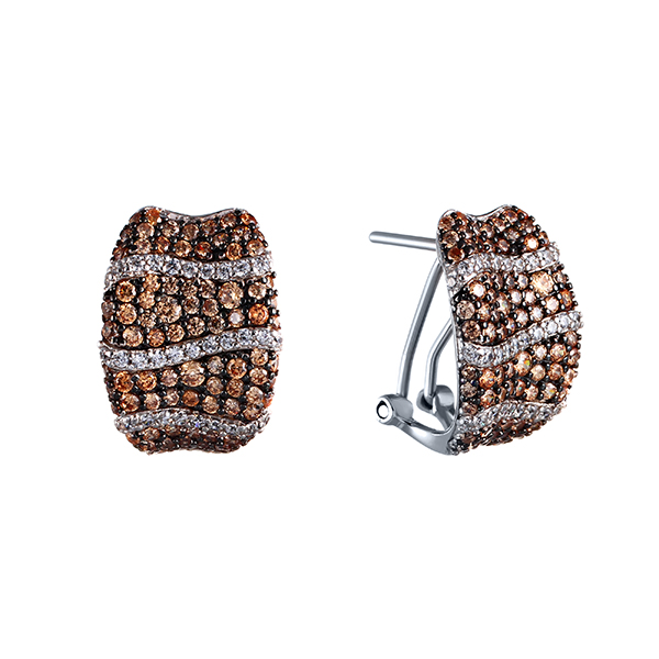 Серьги из серебра с кубическим цирконием 3670011111703 Серьги (Ag 925)