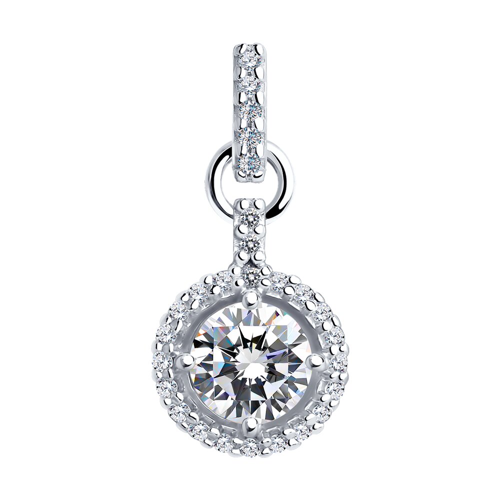 Подвеска из серебра с фианитами 94032156 Подвеска (Ag 925)