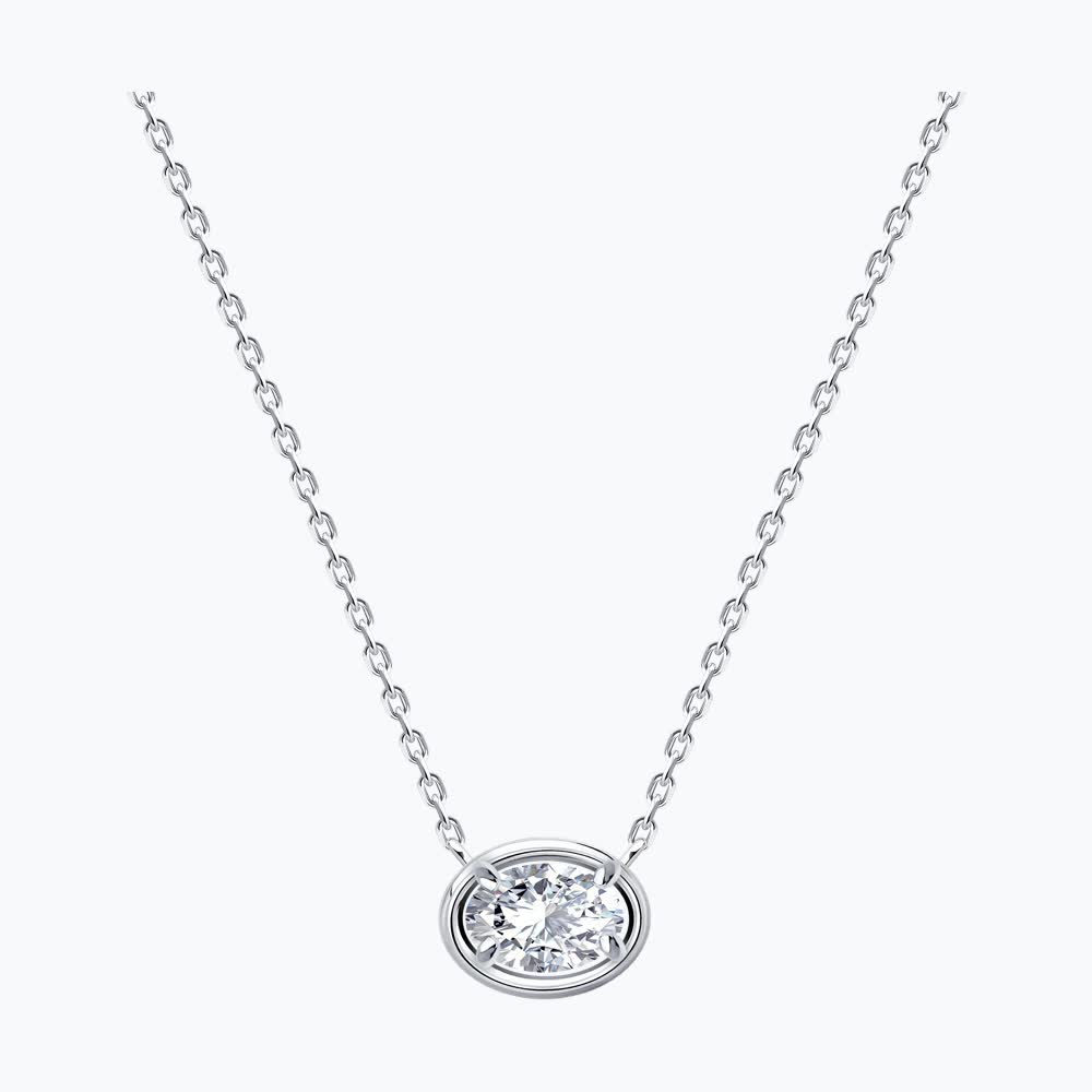 Колье из серебра с фианитом 94071586 Колье (Ag 925)
