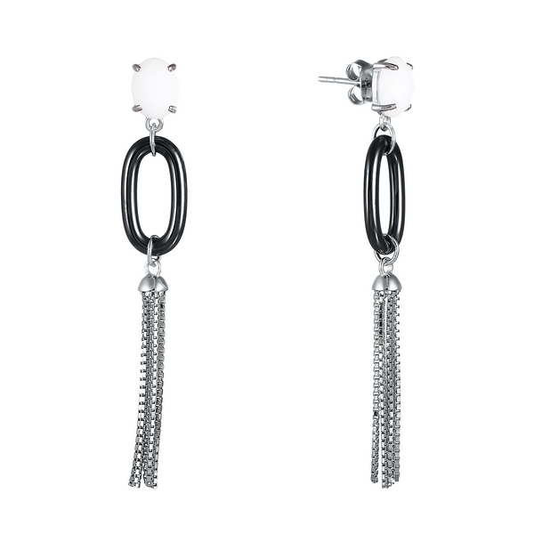 Серьги из серебра с керамикой 9050005045609 Серьги (Ag 925)