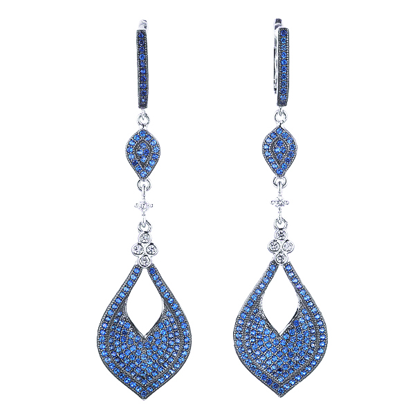 Серьги из серебра с кубическим цирконием 6790001077802 Серьги (Ag 925)