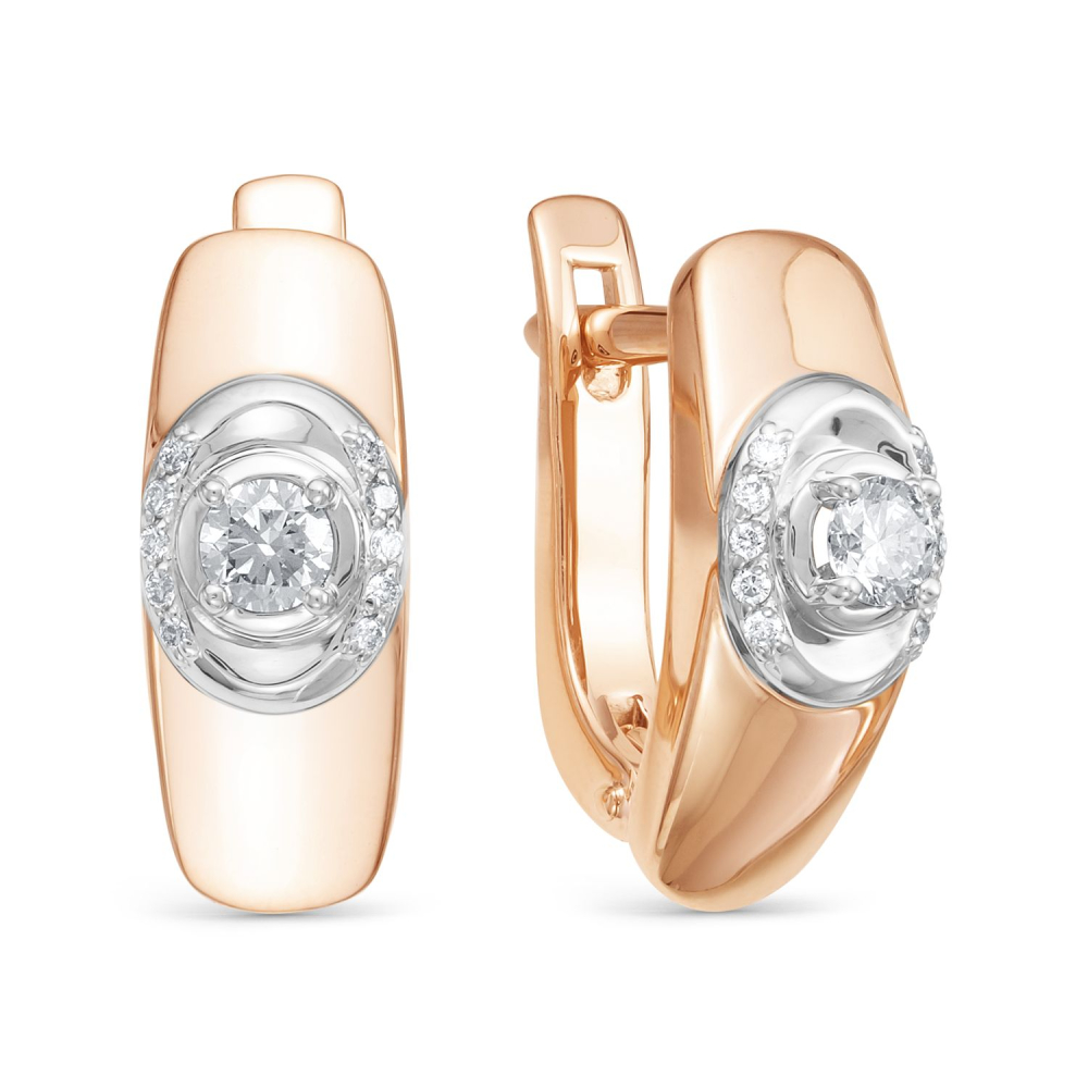 Серьги из золота с бриллиантами 3218-210 Серьги (Au 585)