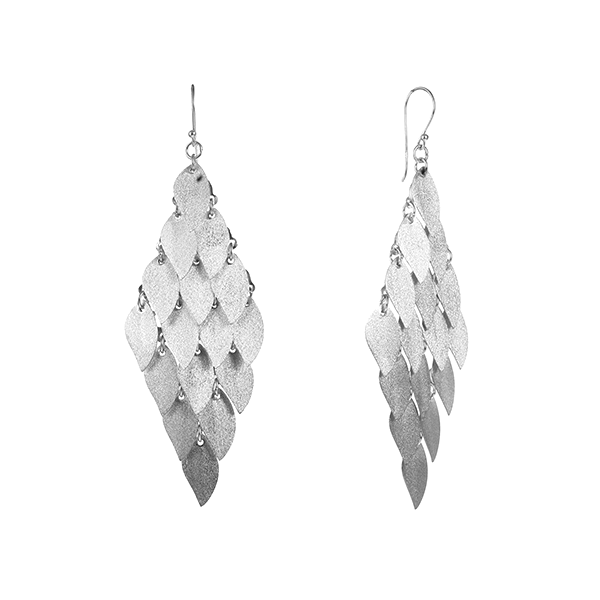 Серьги из серебра длинные 2240001131003 Серьги (Ag 925)