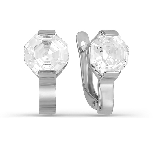 Серьги из серебра с фианитами  с123342 Серьги (Ag 925)