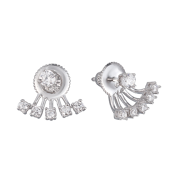 Серьги из серебра с кубическим цирконием 5570006180109 Серьги (Ag 925)