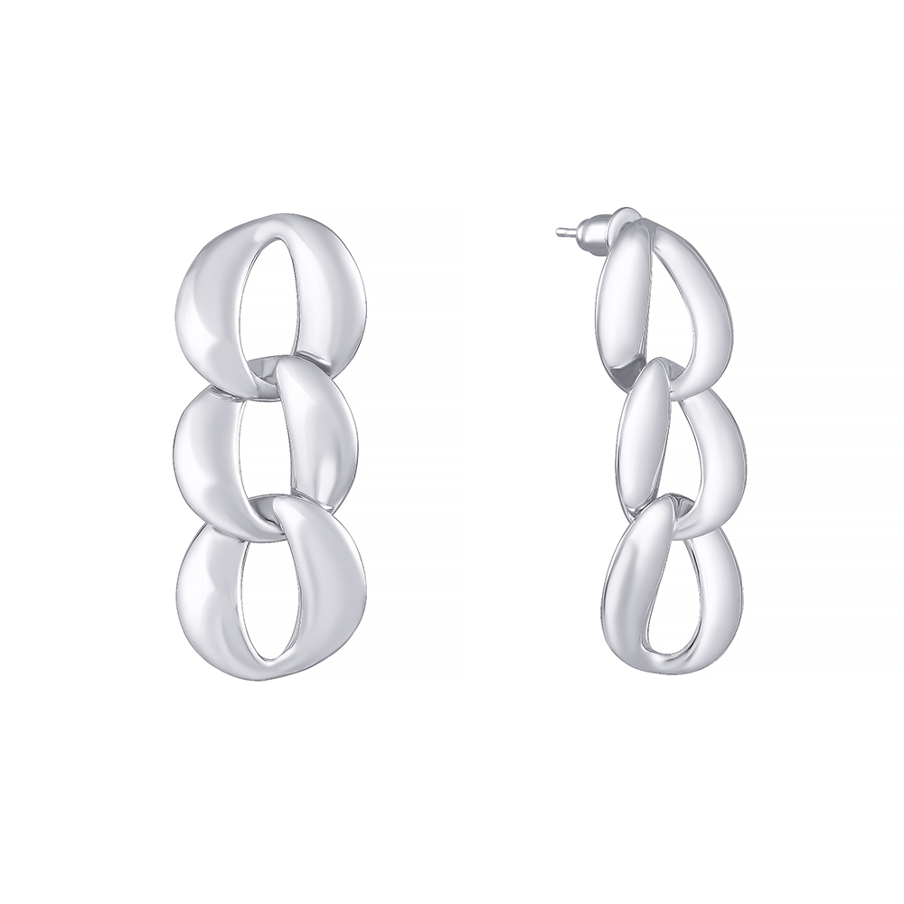 Серьги из серебра длинные 1880010029705 Серьги (Ag 925)