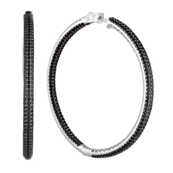 Серьги из серебра с синтетическими вставками 2860013019705 Серьги (Ag 925)