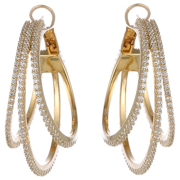 Серьги из серебра с кубическим цирконием 8470001048405 Серьги (Ag 925)