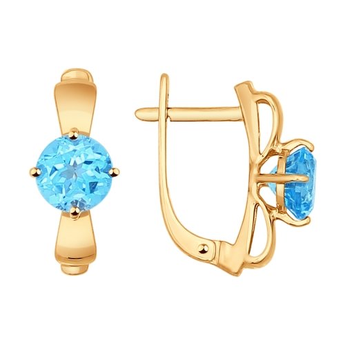 Серьги из золота с топазами 724405 Серьги (Au 585)