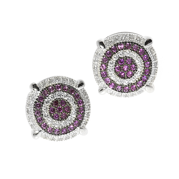 Серьги из серебра  с куб.цирконием 2860003015813 Серьги (Ag 925)