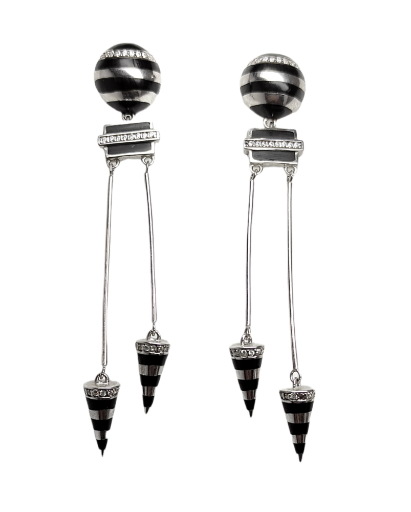 Серьги из серебра длинные ALE3086 Серьги (Ag 925)
