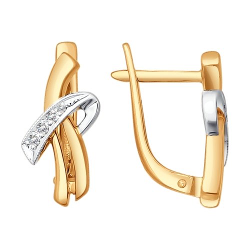 Серьги из золота c бриллиантами 1020064 Серьги (Au 585)