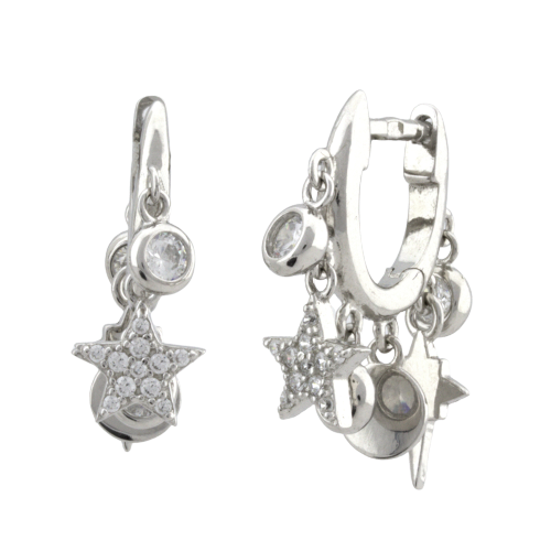 Серьги из серебра с кубическим цирконием SY-365833-E Серьги (Ag 925)