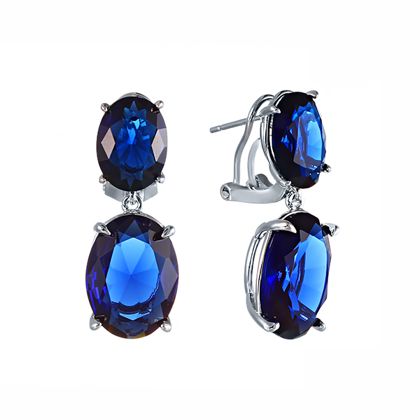 Серьги из серебра с кубическим цирконием 1540007020045 Серьги (Ag 925)