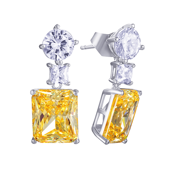 Серьги из серебра с кубическим цирконием 2390001133506 Серьги (Ag 925)