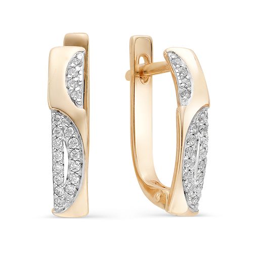 Серьги из золота с фианитами С132-2788 Серьги (Au 585)