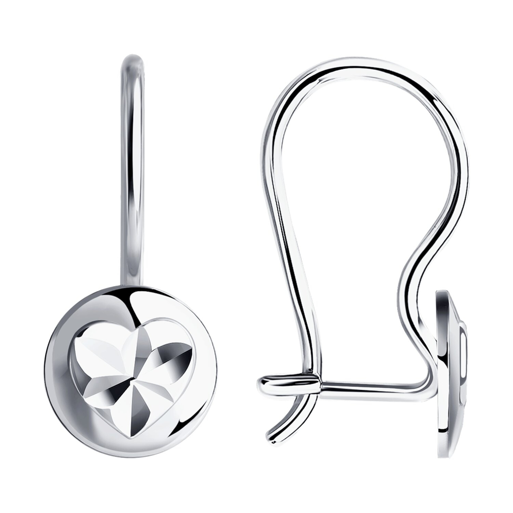 Серьги детские из серебра 94021810 Серьги (Ag 925)
